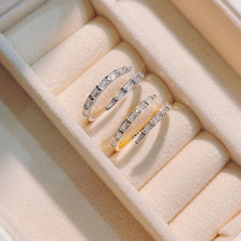 Fashionable And Personalized Zircon Open Ring