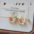 Simple Fashionable And Versatile Dopamine-colored Oil-drop Earrings