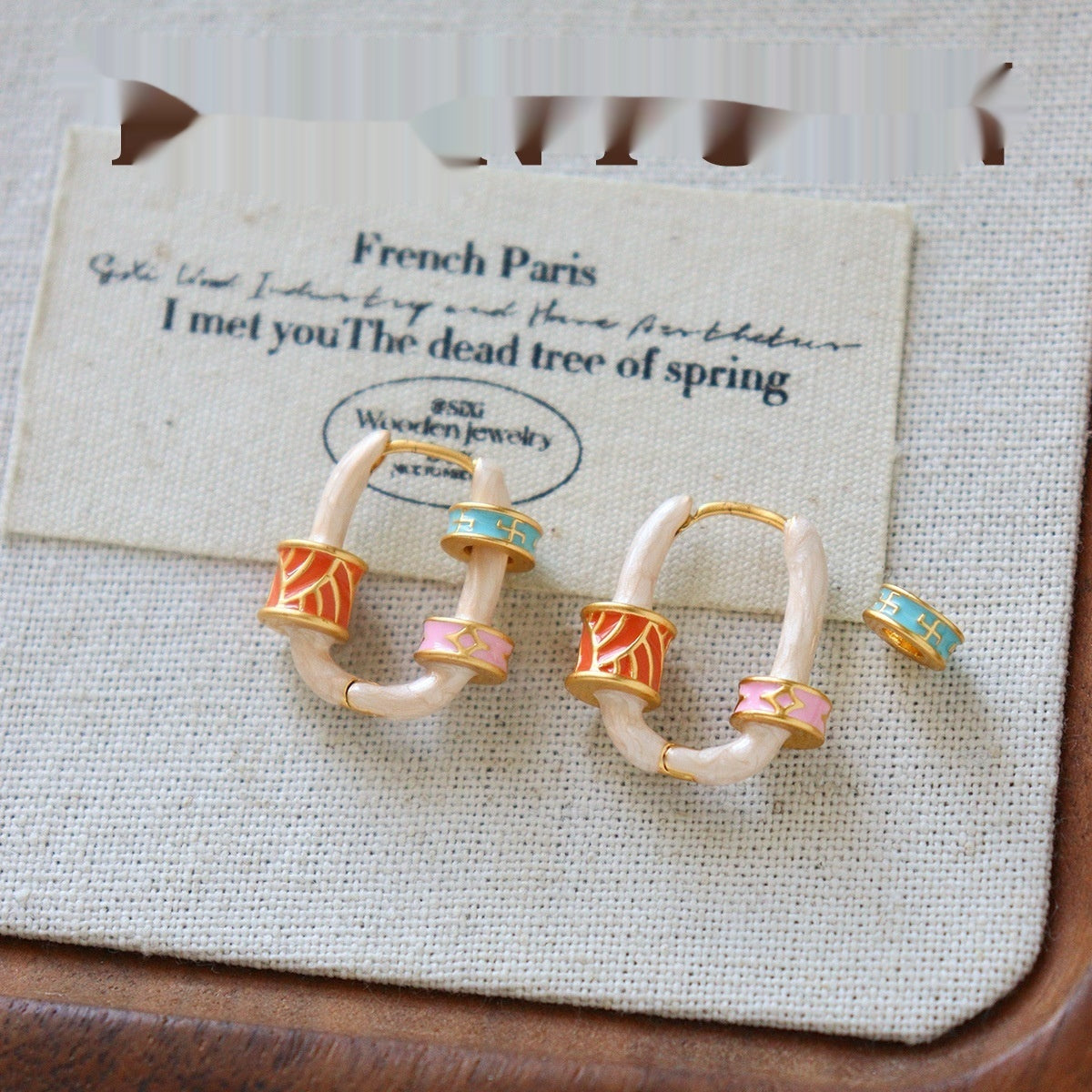 Simple Fashionable And Versatile Dopamine-colored Oil-drop Earrings