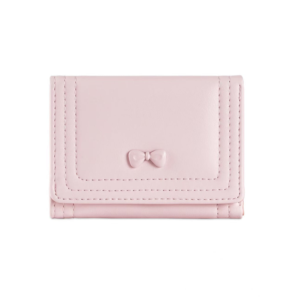 Solid-color Korean-style Cute Bowknot Wallet