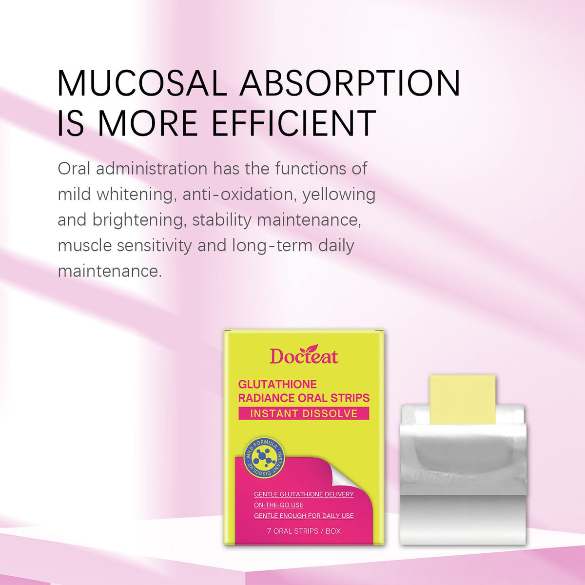 Glutathione Oral Patch, 7strips, Oral Care Product for Daily Oral Care