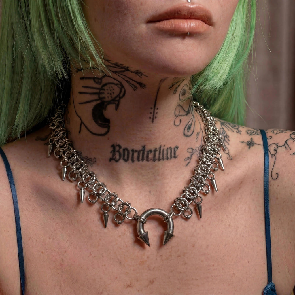 Spiked Pendant Necklace For Men And Women