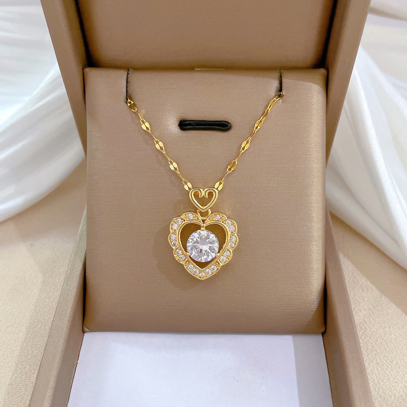 Banquet Wedding Necklace Women's Clavicle Chain, Titanium Steel
