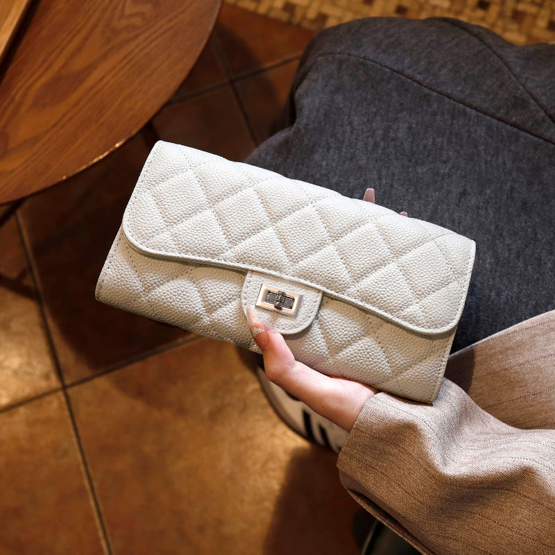 New Long Genuine Leather Womens Wallet