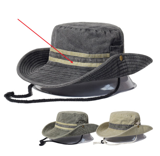 Cotton Washed Bucket Hat Unisex Fishing Cap