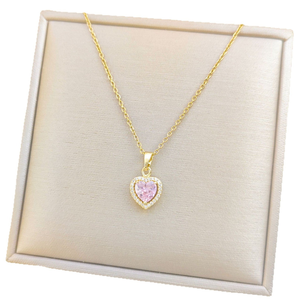 Light Luxury Titanium Steel Love Heart Necklace For Women, Non-Fading Clavicle Chain, Fashionable Zircon Pendant