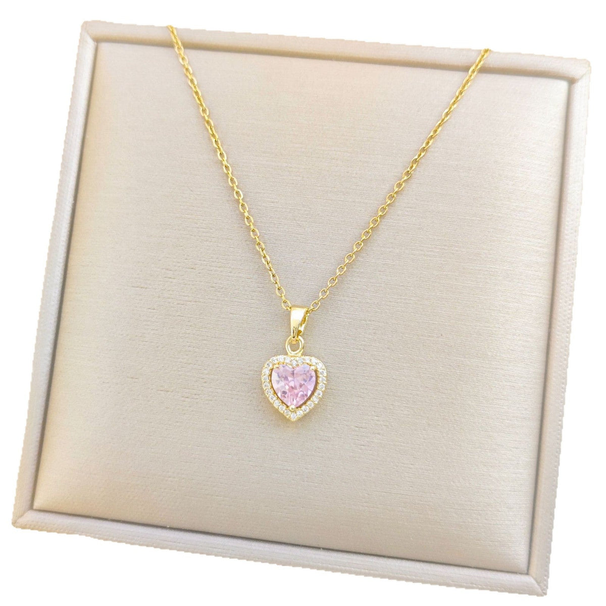 Light Luxury Titanium Steel Love Heart Necklace For Women, Non-Fading Clavicle Chain, Fashionable Zircon Pendant