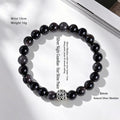 Natural Silver Sheen Obsidian Bead Couple Bracelet