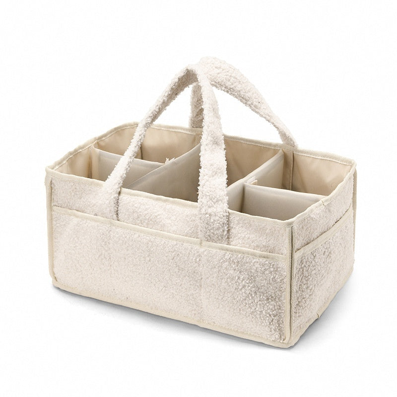 Plush Mommy Bag Baby Diaper Organizer Bottle Storage Bag