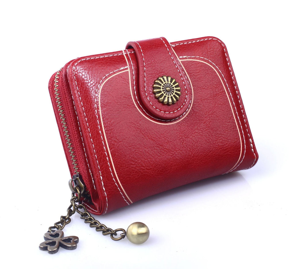 Women's New Coin Purse Cross Border Source Oil Leather Clutch Retro Oil Wax Leather Coin Bag Card Holder Card Holder H828