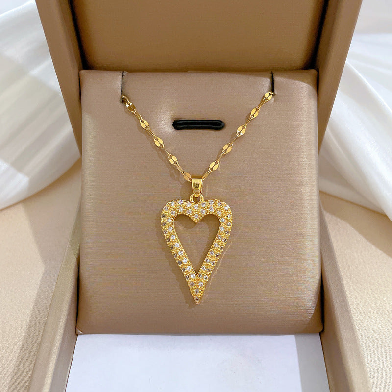 Banquet Wedding Necklace Women's Clavicle Chain, Titanium Steel