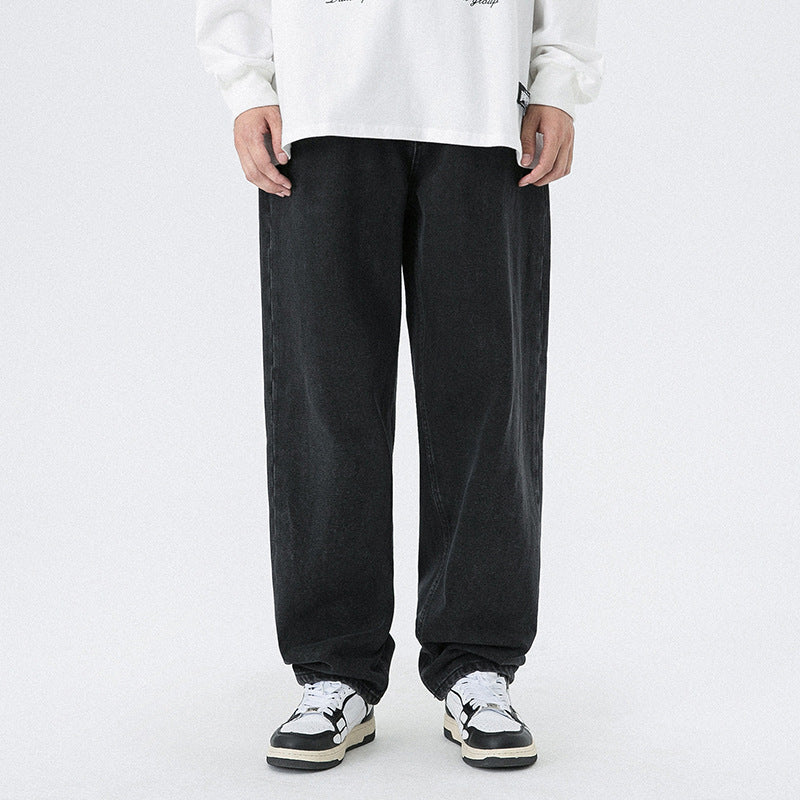 Loose Straight-leg Edgy-chic Wide-leg Pants High-street Style