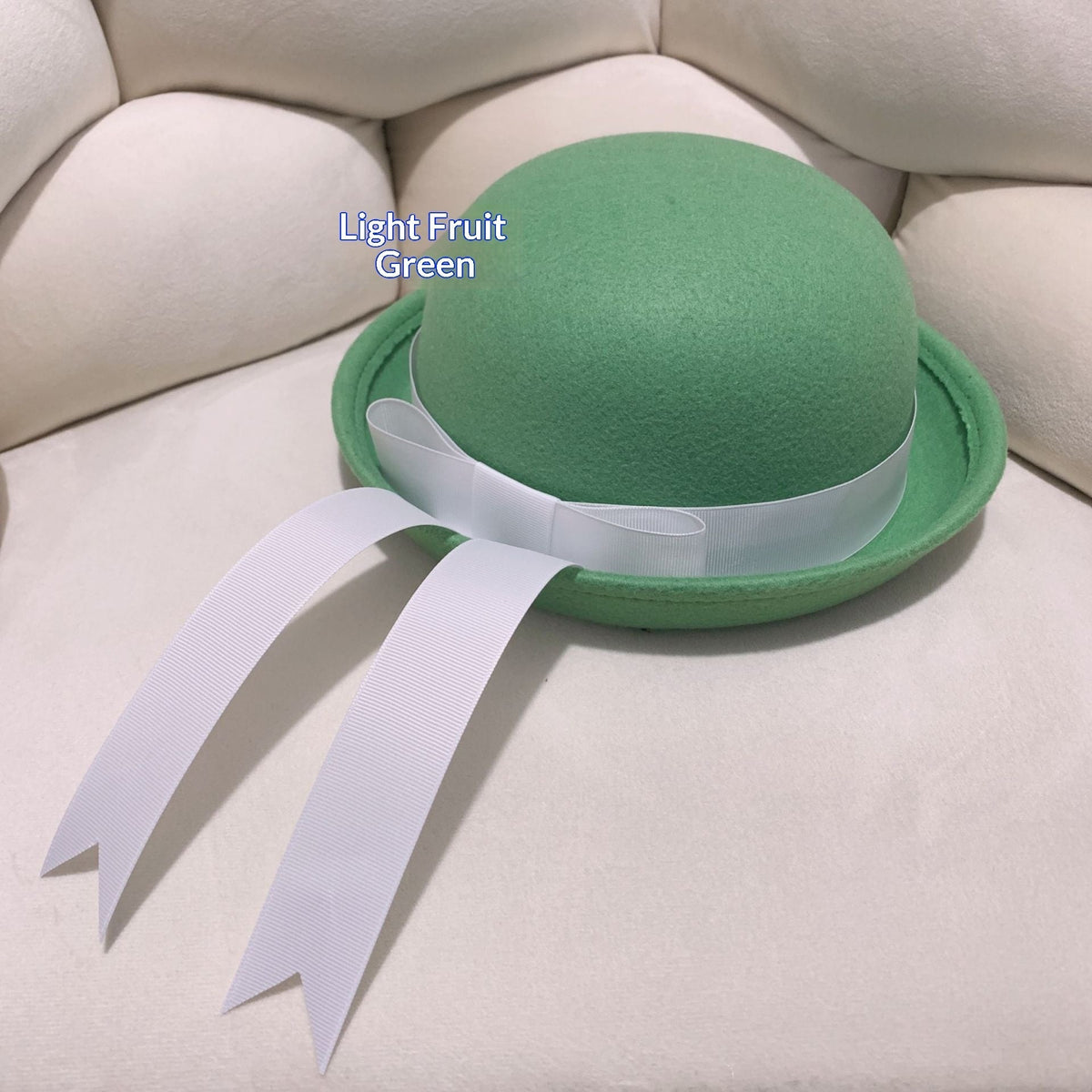 Woolen Preppy-style Hat With A Bow And Ribbon