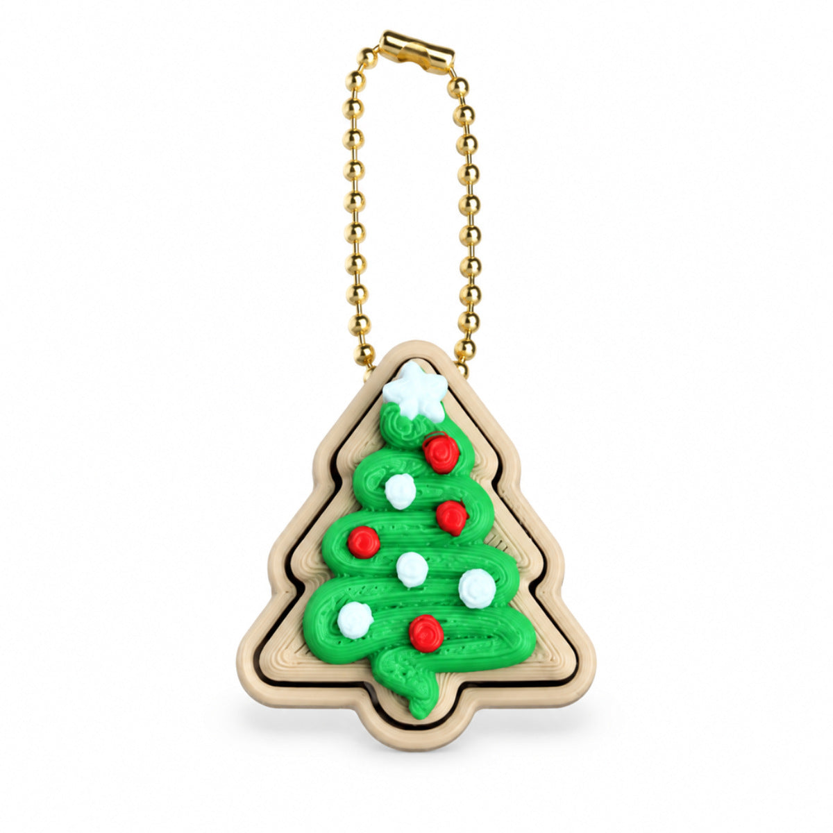 Christmas Desktop Decoration Christmas Tree Gingerbread Hot Cocoa Keychain 3D-Printed Pendant