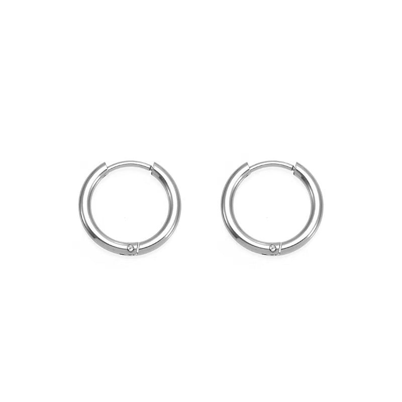 Stainless Steel 18k Gold-plated Hoop Earrings Unisex
