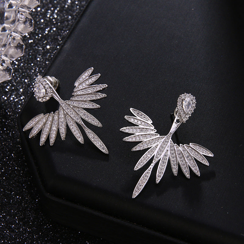 Diamond-encrusted Angel Wing Earrings