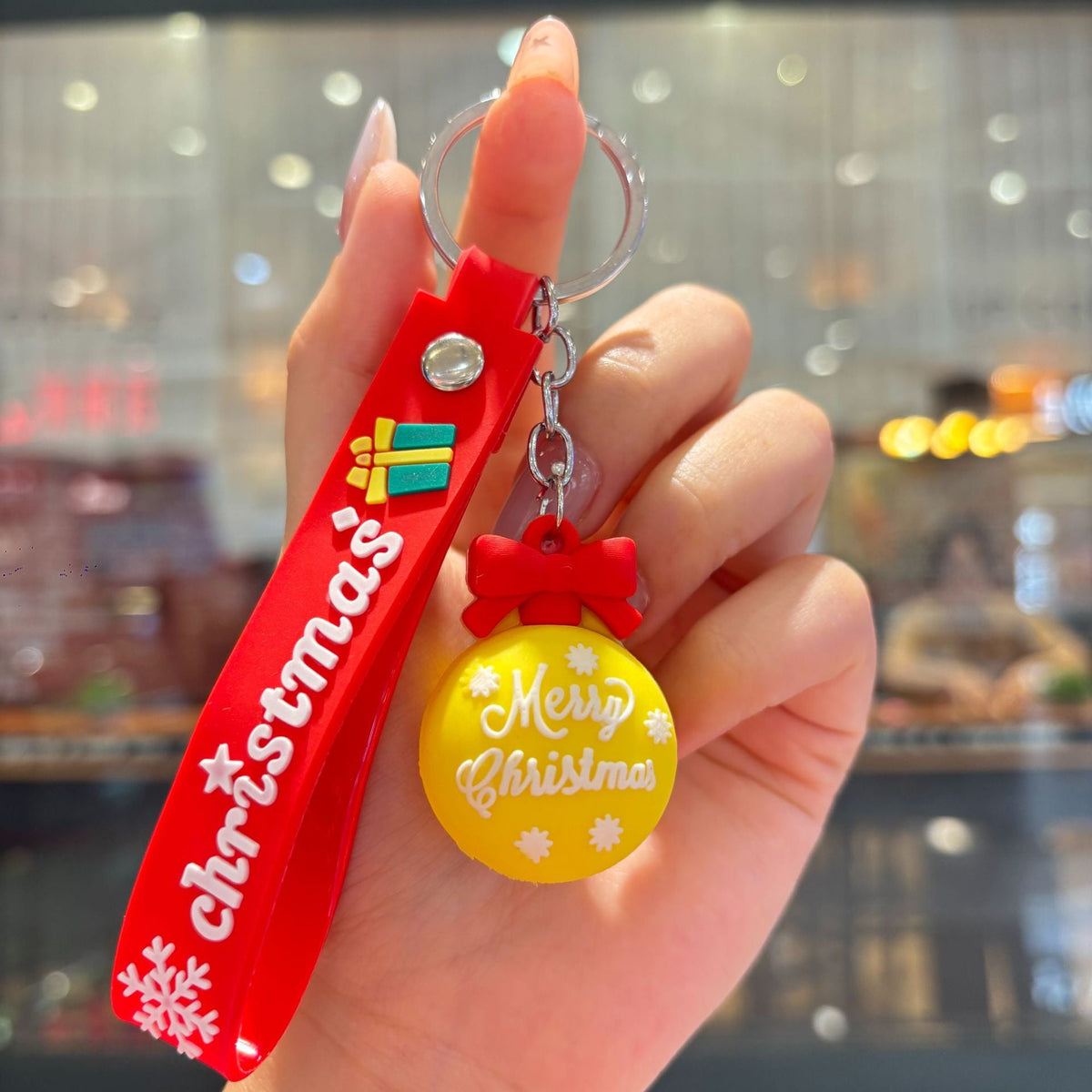 Christmas Cartoon Keychain Bag Charm