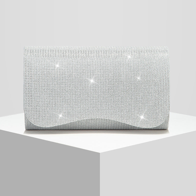 Womens Fashionable Shimmering Evening Clutch Bag