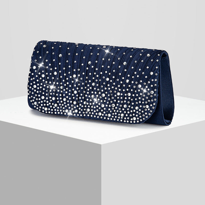 New Womens Diamond-embellished Evening Clutch Crossbody Bag