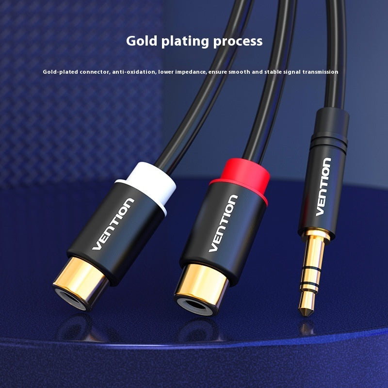 Audio Cable 3.5mm Revolving Double Lotus Head