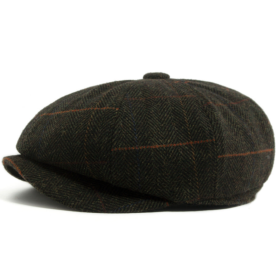 Women's Retro Wool Octagonal Cap