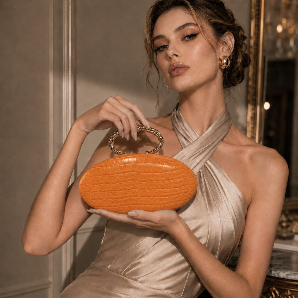 Women's Evening Bag 2026 New Crocodile Pattern Clutch Bag Fashionable Light Luxury Party Handbag High-End Single Shoulder Crossbody Bag