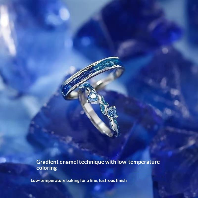 Klein Blue Couple Rings Unisex Design