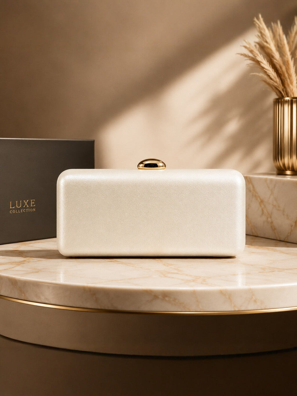 Luxury Evening Clutch For Women, New Metallic Texture Handbag, Simple And Stylish Banquet Bag, High-end Small Square Bag