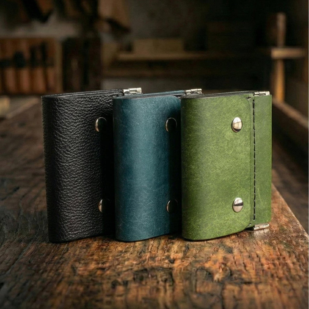 Retro Compact Leather Tri-Fold Wallet