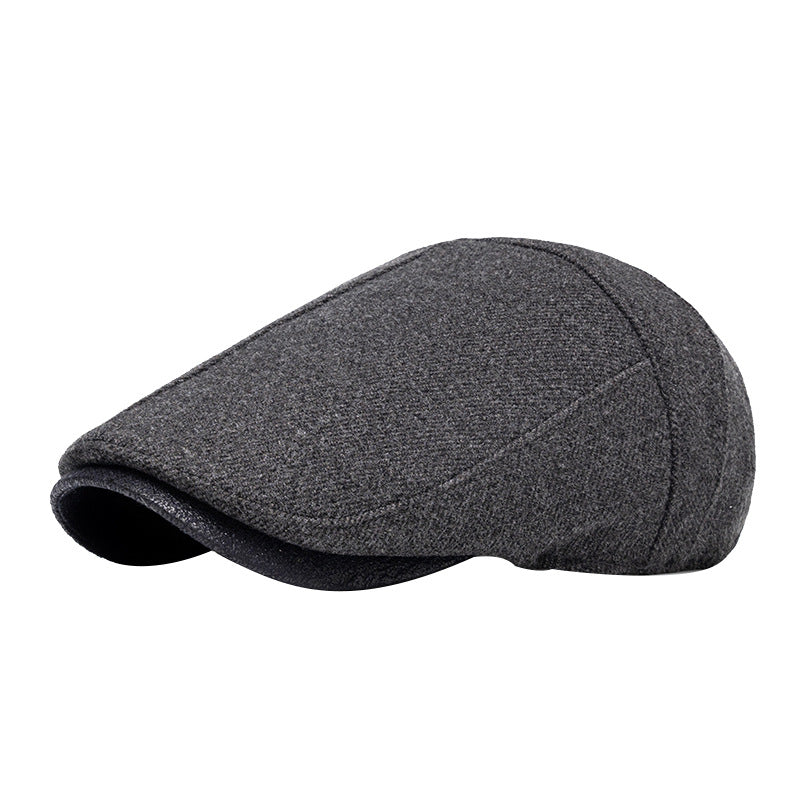 Autumn And Winter Fleece-Lined Warm Retro Peaked Beret