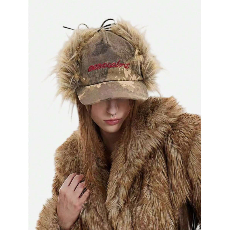 Women's Faux Leather Lei Feng Cap