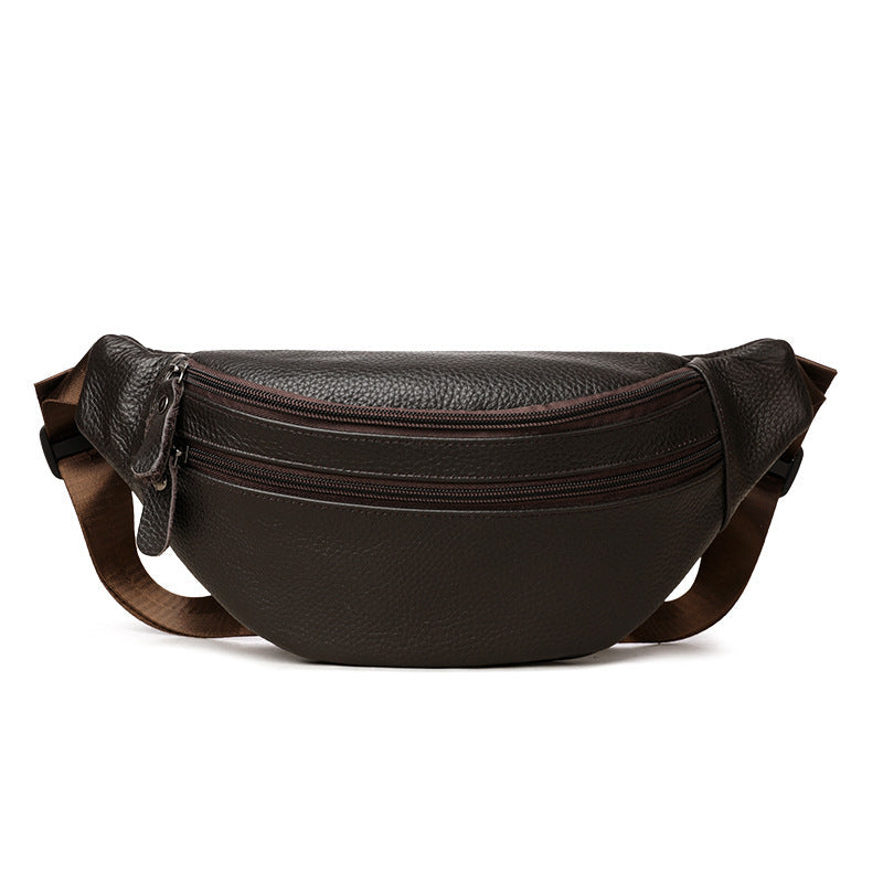 New Stylish Minimalist Casual And Trendy Mens Genuine Leather Crossbody Bag