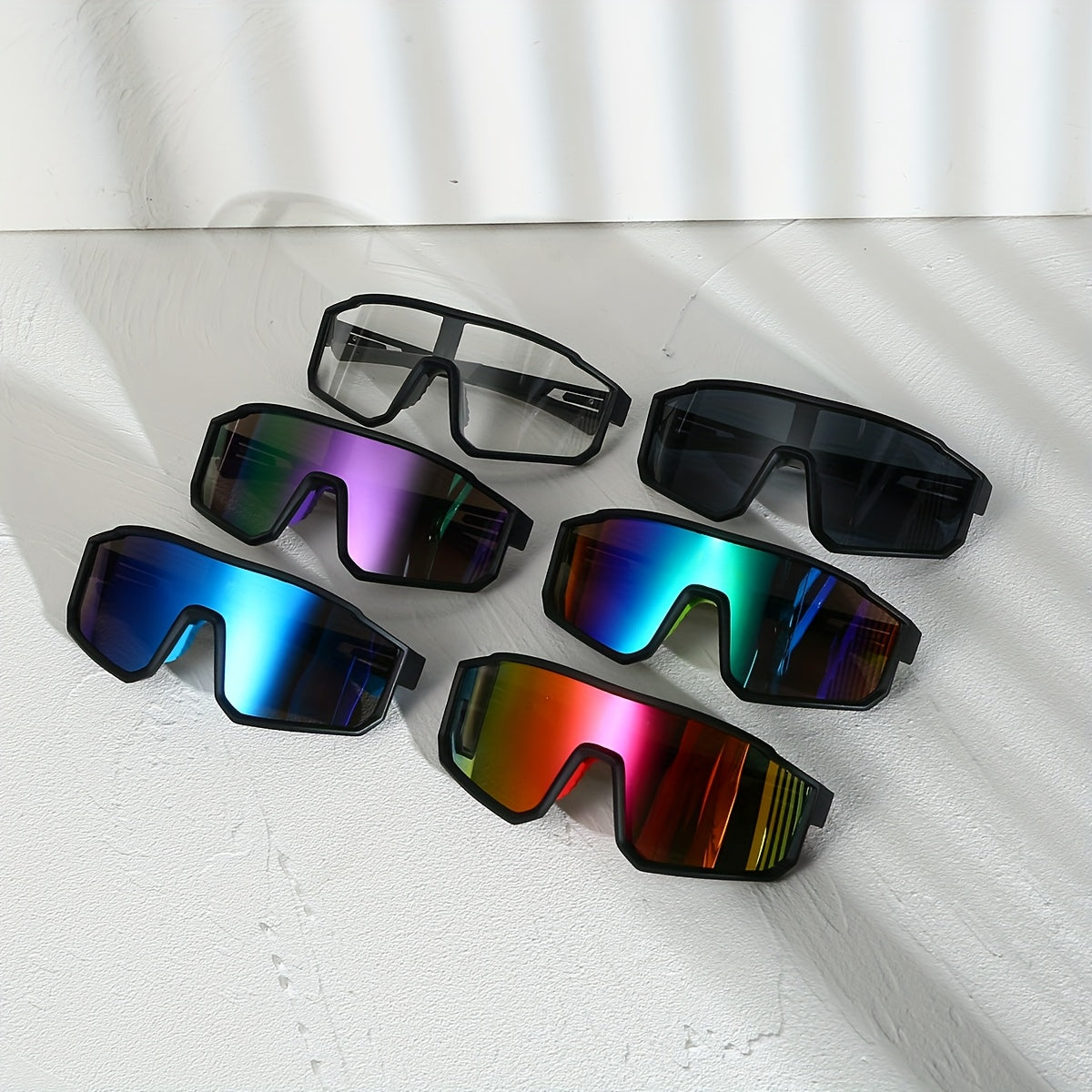 Wraparound Shield Sports Sunglasses Uv400 Protective Purple Mirrored Lens Eyewear Lightweight Hollow Temple With Non Slip Tips Suitable For Cycling,fishing,running And Various Outdoor Sports Activitie
