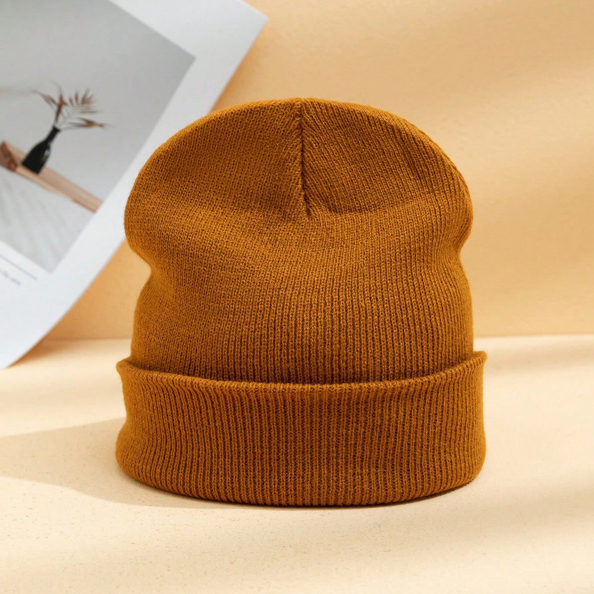 Korean-style Solid-color Wool Knitted Hat, Suitable For Outdoor Leisure, Warmth Preservation, Softness, Skin-friendly, Elastic, And Hooded. Perfect For Outdoor Outings