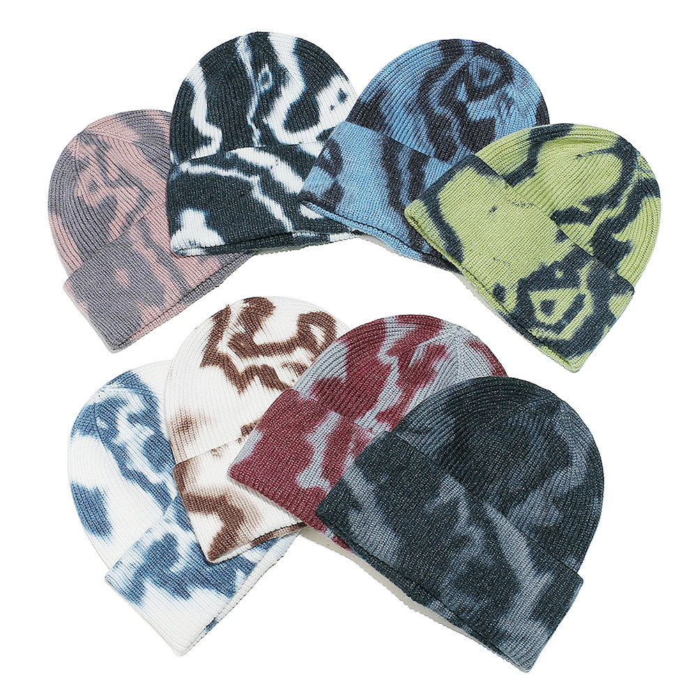 Tie-dye Knitted Hat For Women