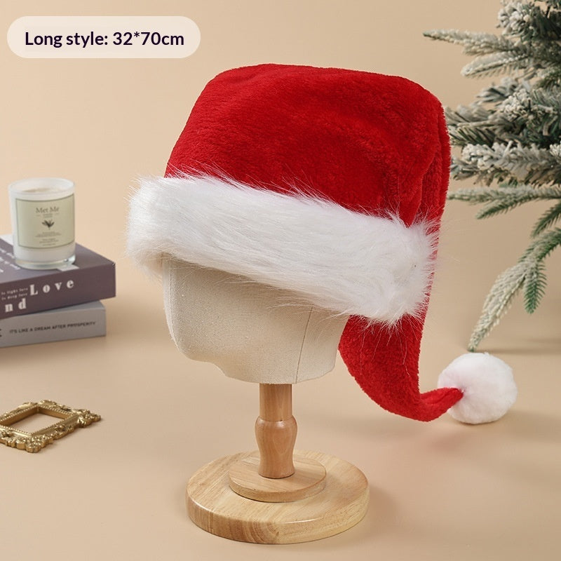 Christmas Party Plush Glowing Christmas Hat For The Elderly