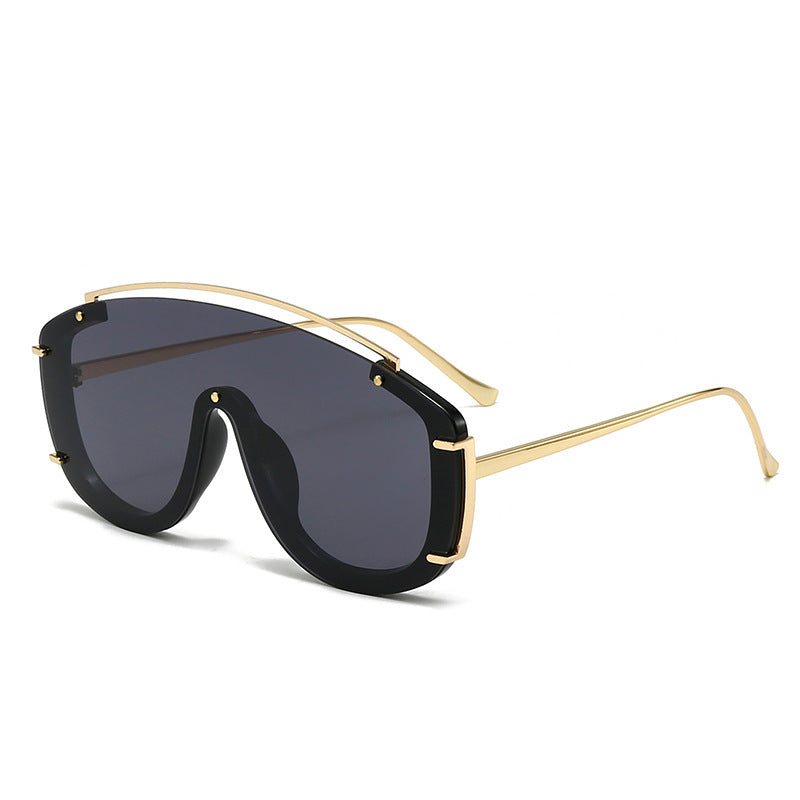 Colorful Personality One-piece Large Frame Fashionable Sunglasses