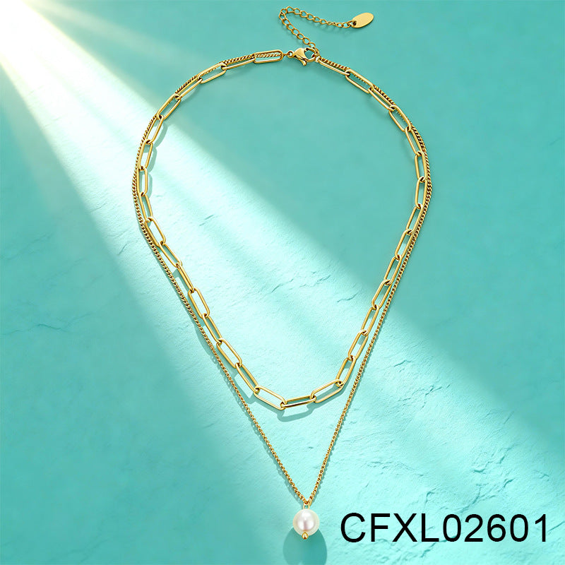 Light Luxury High-end Titanium Steel Necklace For Women