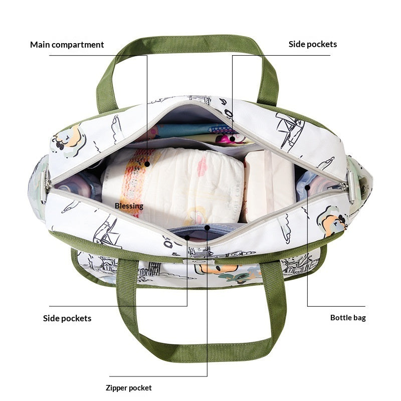 Fashionable Large-Capacity Handheld Mommy Bag