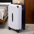 White Blue-Five Wheel Large Capacity Luggage For Women 2025 New Model Boarding Case Travel Case For Men 28 Suitcase Sturdy, Durable, Thickened - Cup Holder USB Interface