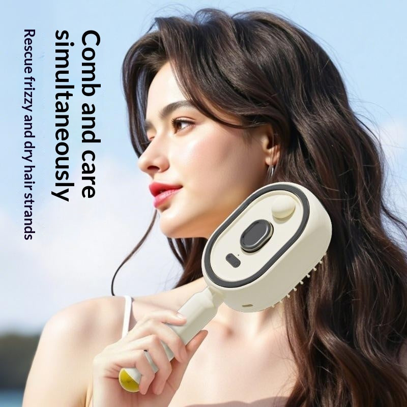 Electric Airbag Massage Comb With Mist Spray - Anti-Tangle Hair Styling Tool For Women