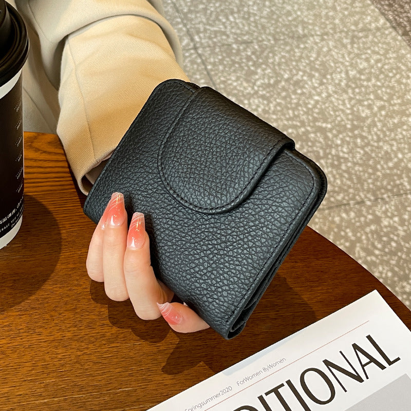 Womens Short Wallet Made From Full-grain Cowhide