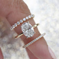 Yiwu Sanjie Manufacturers Wholesale Light Luxury Fashion Joker Zircon Ring Women's Super Flash Diamond Exquisite Three-piece Ring