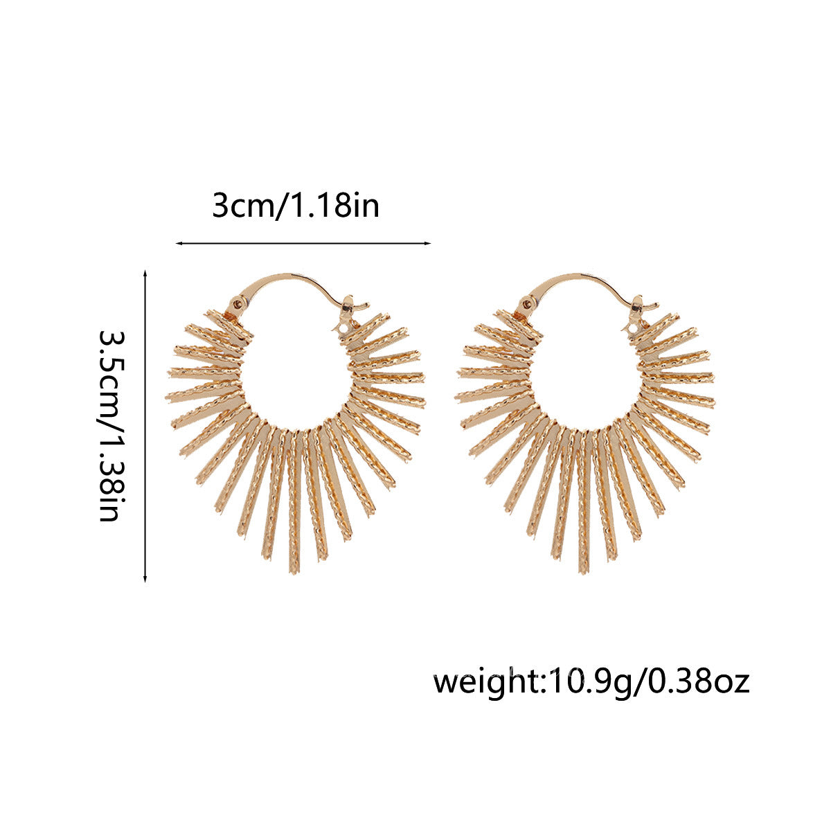 European And American Cross-Border High-End Elegant Cut Out Line Heart Earrings 2025 Autumn And Winter New Exaggerated Personalized Ear Jewelry