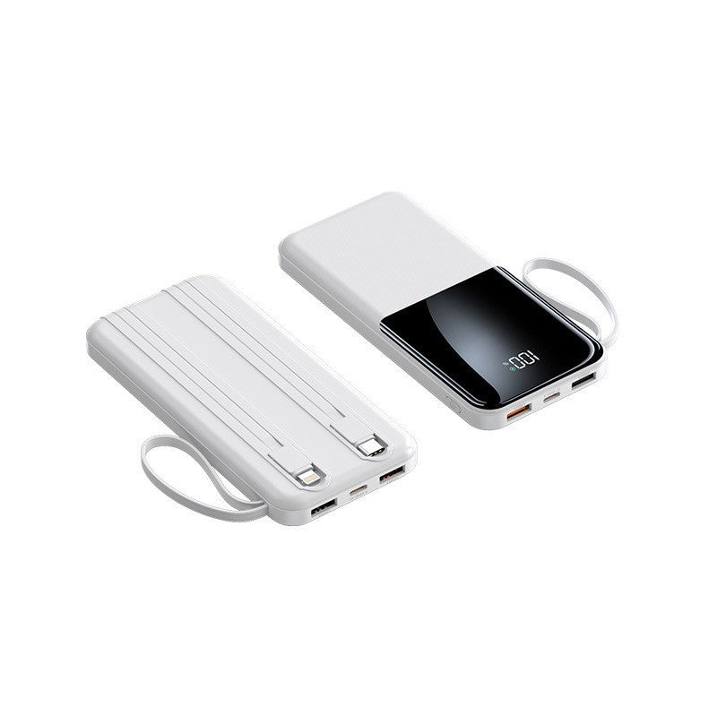 Fast Charge With Cable 20000mAh Large Capacity Ultra-thin Portable Mobile Power Pack