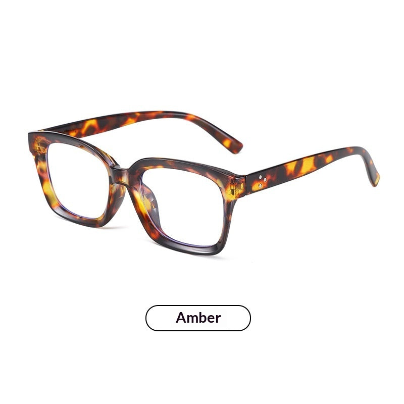 Square Clear Blue-light-blocking Reading Glasses