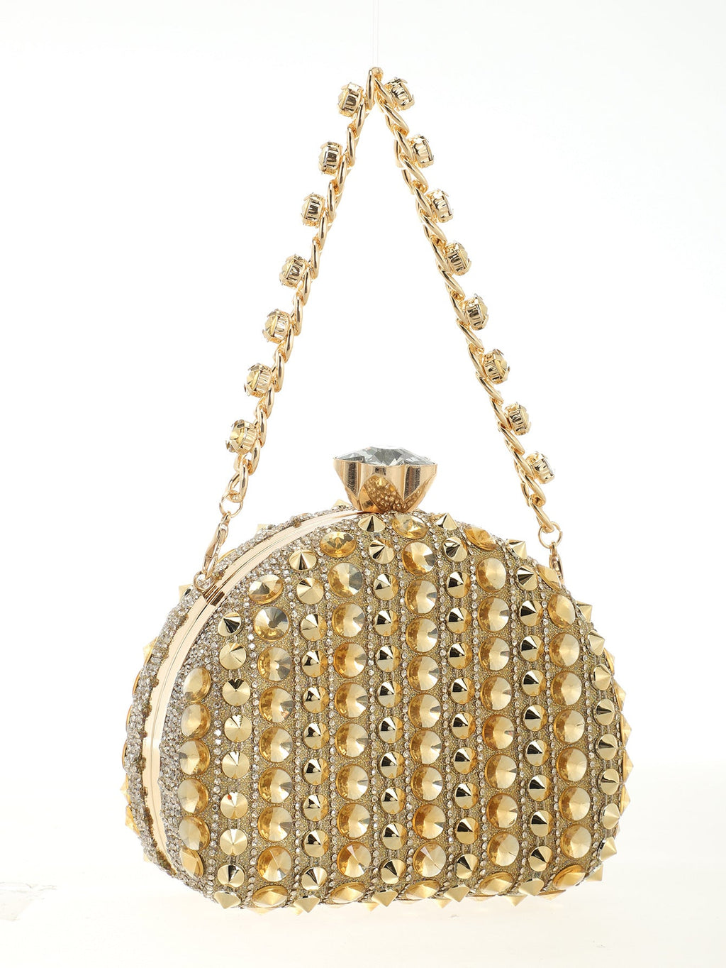 Women's Rhinestone-Studded Evening Clutch Mini Crossbody Bag For Party, Wedding & Bridal, Formal Gown Purse