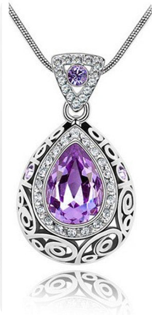 European And American Crystal Earrings And Necklace