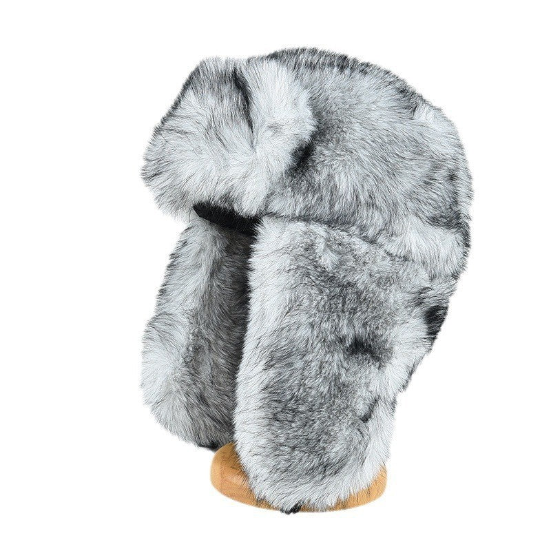 Winter Thickened Plush Outdoor Warm Ear-covering Hat