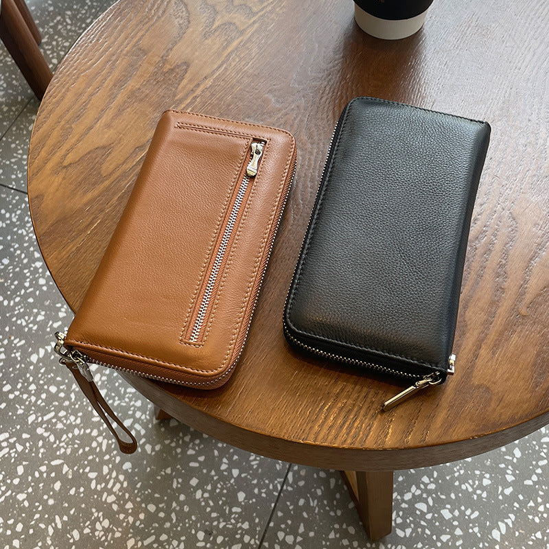 Womens Long Genuine Leather Wallet